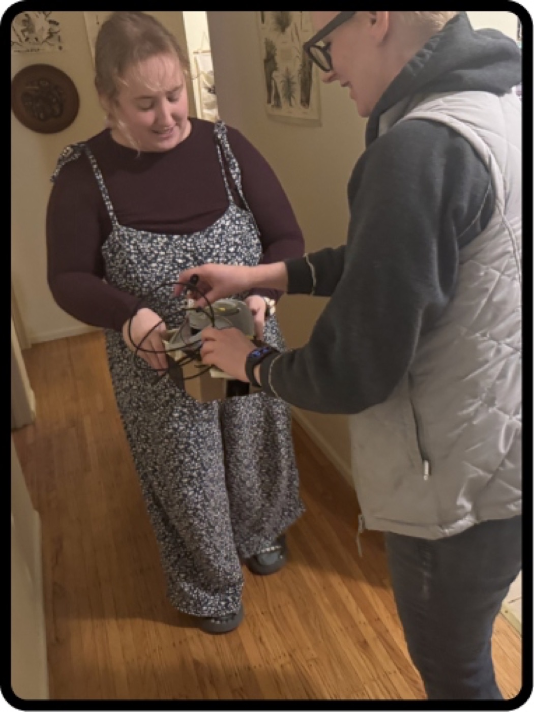 Team inspecting the CuePo build